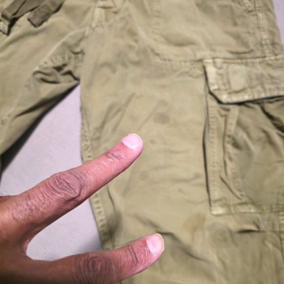 Abercrombie and Fitch Vintage Army Green Paratroop Cargo Pants Men' Size Medium - Picture 17 of 17